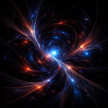 Jan Brunner's profile picture: a glowing spiral galaxy